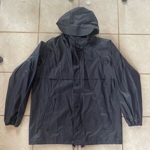 Lands End Navy Rain Jacket